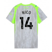 Stroje piłkarskie Manchester City Nico Gonzalez #14 Koszulka Trzeciej dla damskie 2025-26 Krótki Rękaw